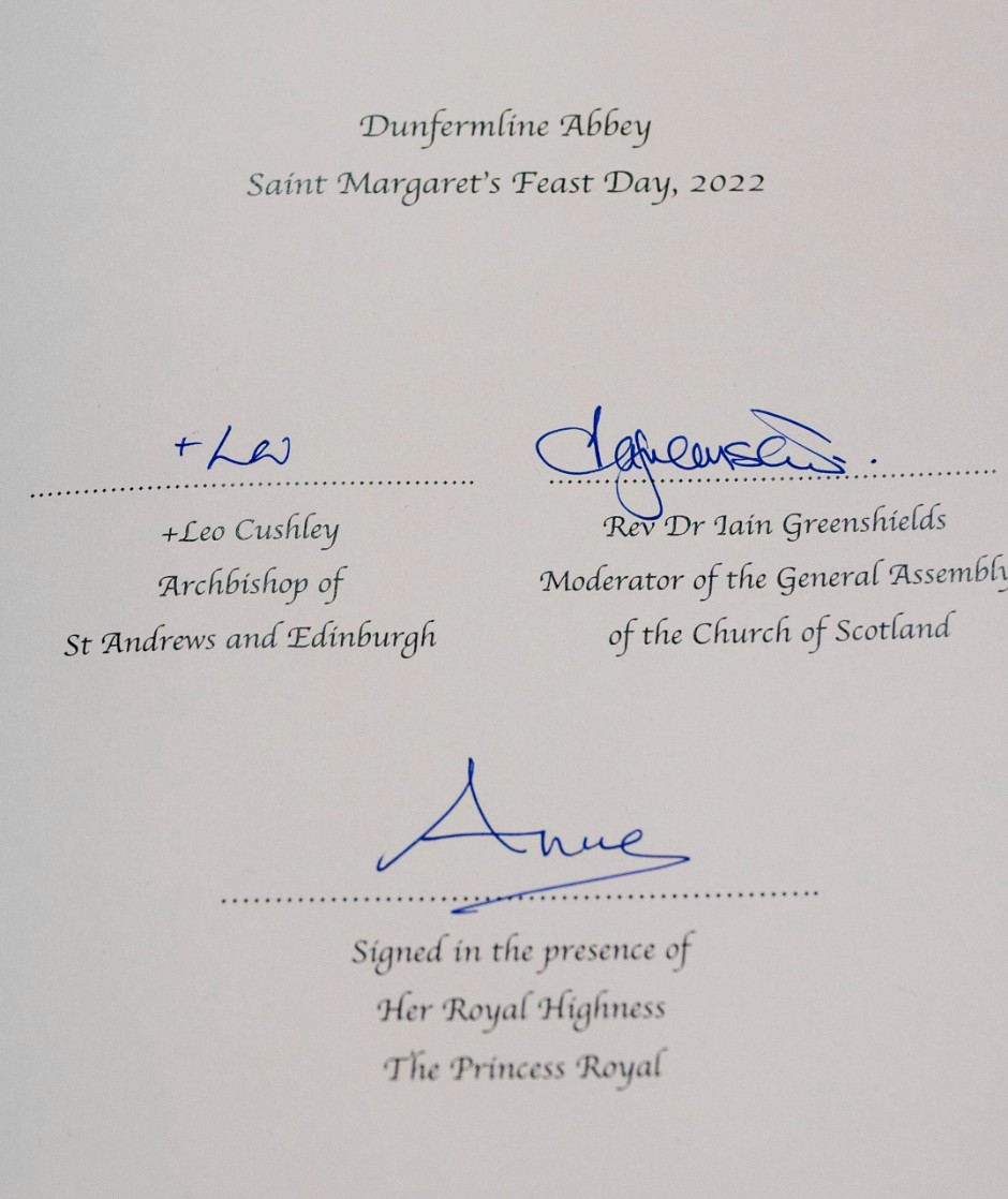 St Margaret Declaration signatures