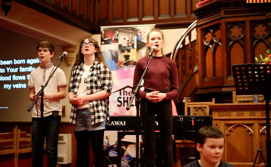 Young people at Martin's Memorial Church Stornoway