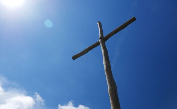A cross in the sunshine
