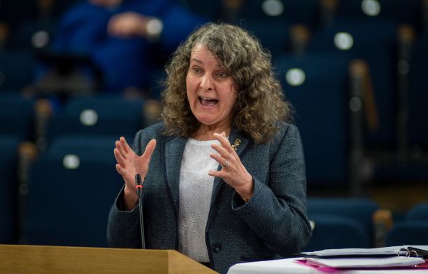 Rev Rosemary Frew speaking