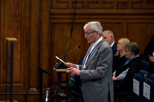 Minister speaking during the General Assembly