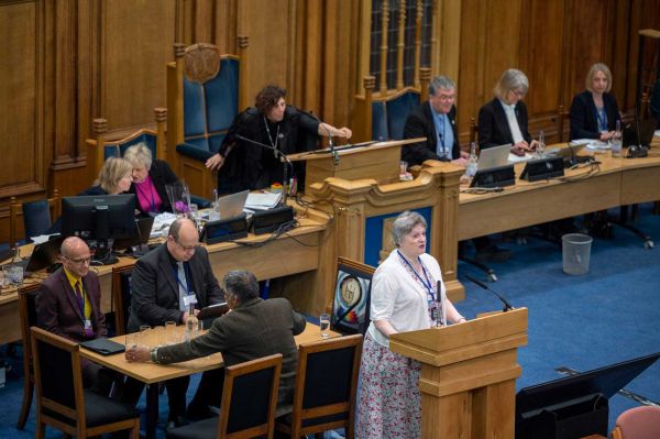 The Convener of the Nomination Committee speaks at the 2023 General Assembly