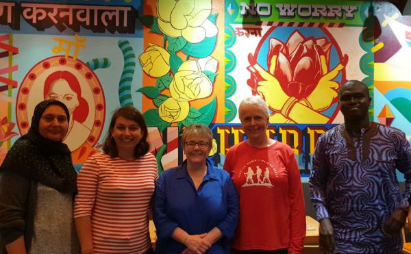 Some of the group going to Ghana. L-r Farkhanda Chaudhry, Mirella Yandoli, Very Rev Dr Susan Brown, Rev Anne Stewart and Dr Yahya Barry 