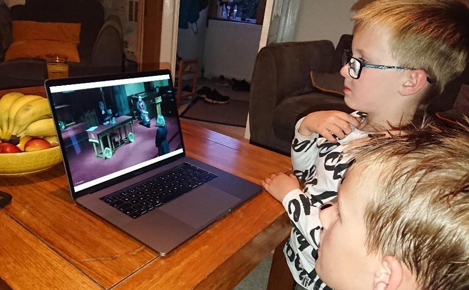 Rev Beverley Stevenson's grandsons were able to watch her ordination on Zoom