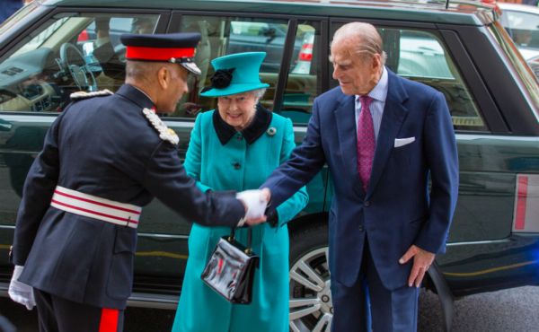 The Queen entering St Columbas Church in London