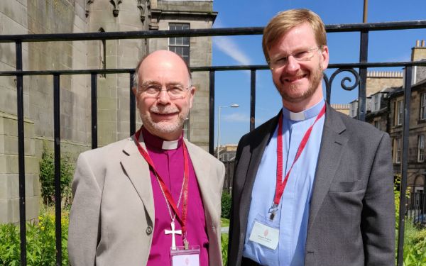 Rt Rev John Armes, Bishop of Edinburgh, and Rev Sandy Horsburgh, Convener of the Church of Scotland's Ecumenical Committee