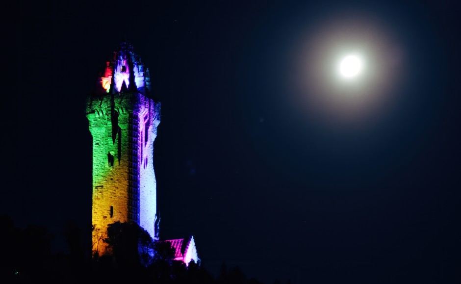 The Wallace Monument at night. Copyright of Barry Hughes