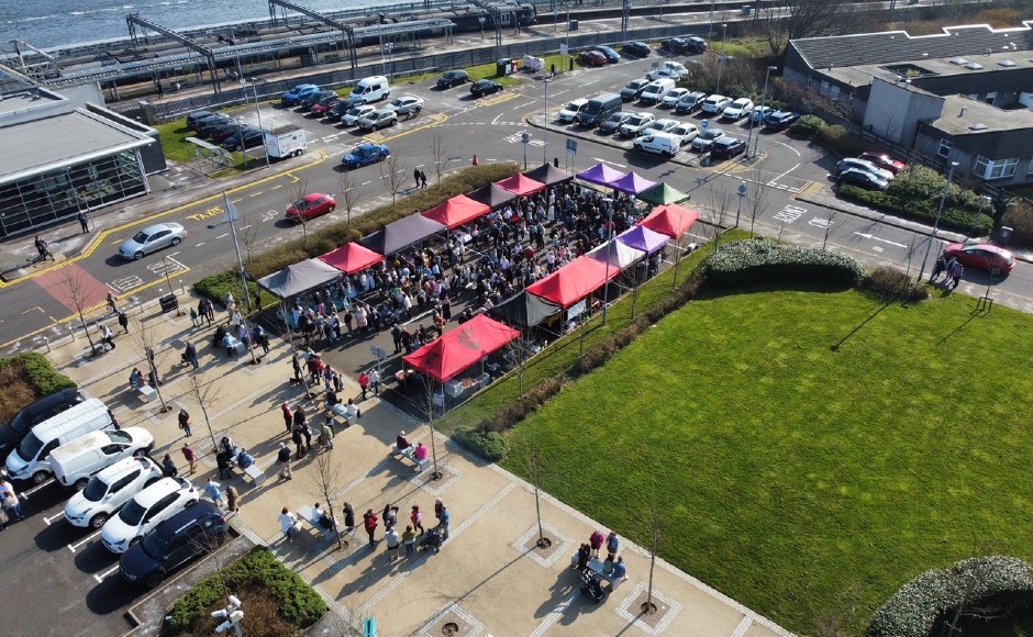 Gourock Farmers' Market aerial