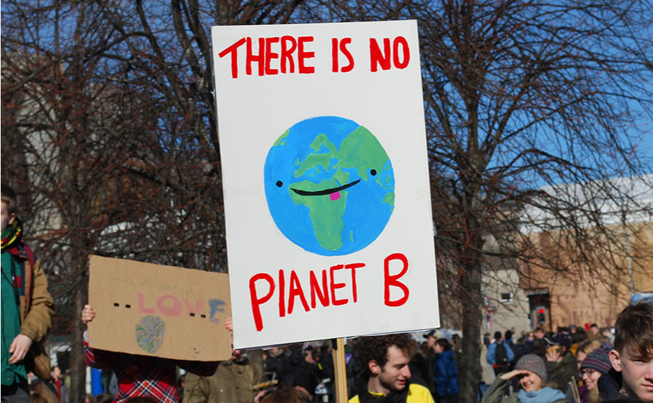 climate change rally at Holyrood 