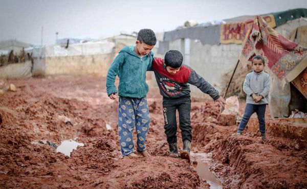 Children in refugee camp