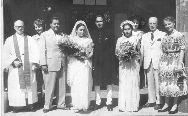 Neville's parents Paul and Dolly Raschid at their wedding in 1952