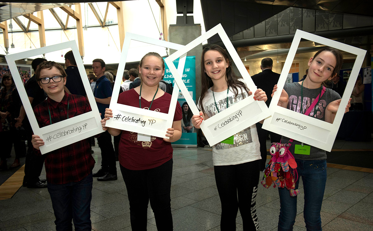 Livingston young people at parliamentary reception