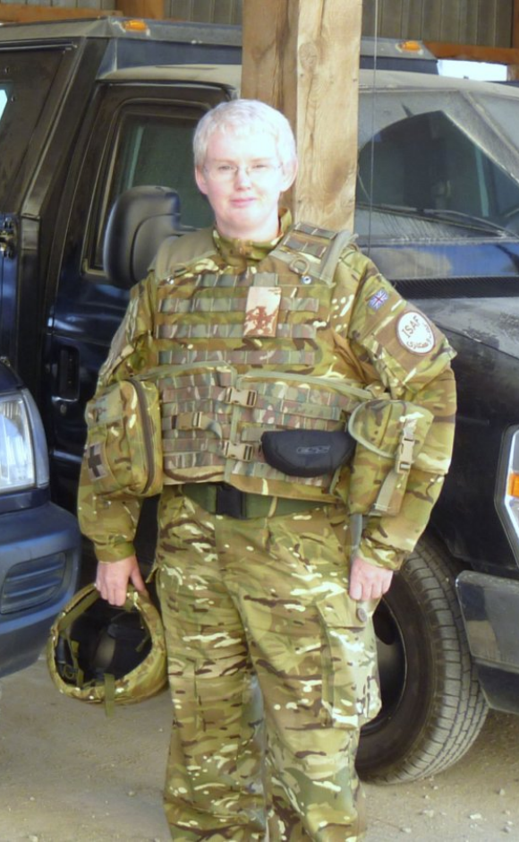 Rev Dr Marjory MacLean serving in Afghanistan