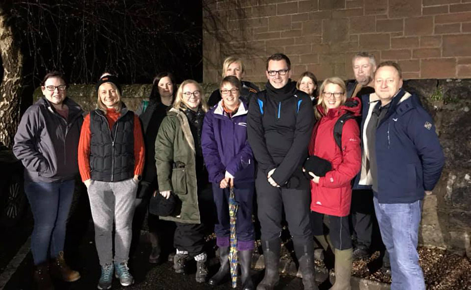 Houston and Killellan Kirk church members at Sleep in the Park in Glasgow