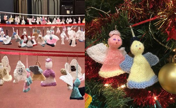 Knitted angels in Prestwick