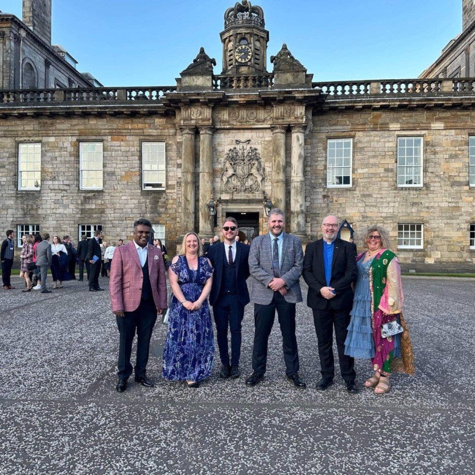 George Sneddon and colleagues at the general assembly