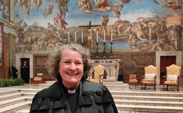 Rt Rev Rosie Frew at the Sistine Chapel 