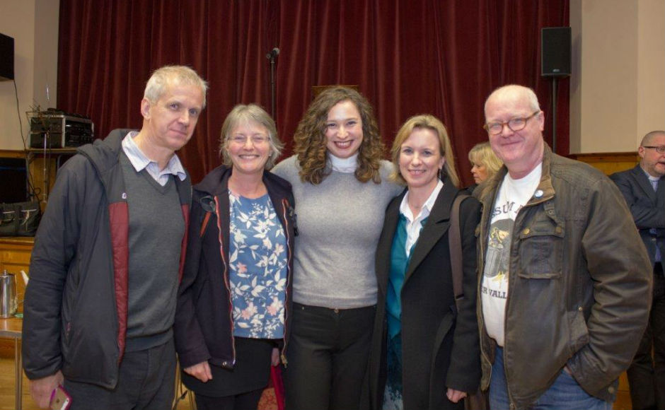 With friends from Portobello and Joppa Parish Church, where Ms Granados spent her probationary period