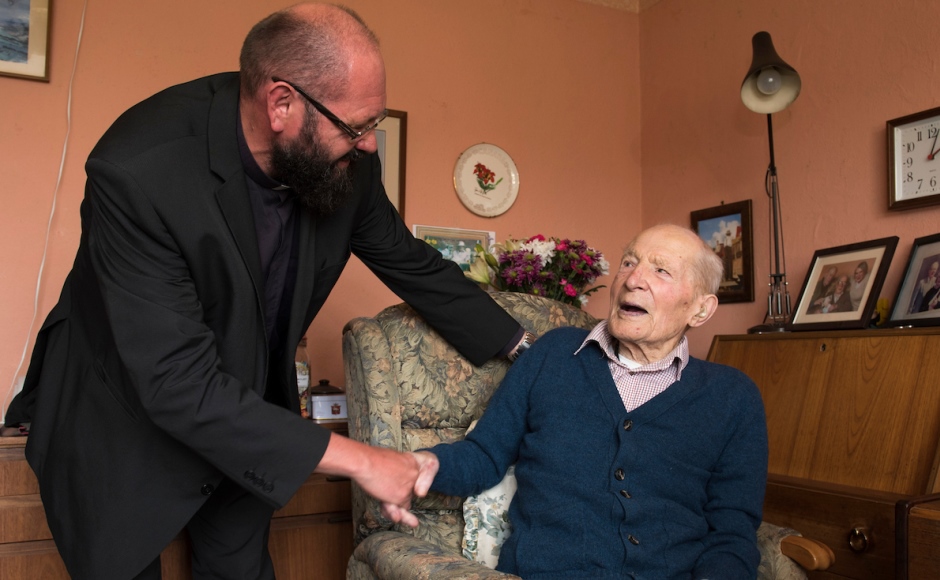 Rev Marc Bircham and Alf Smith