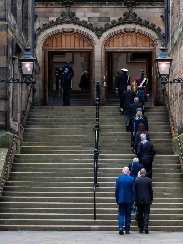 Opening procession entering Assembly Hall