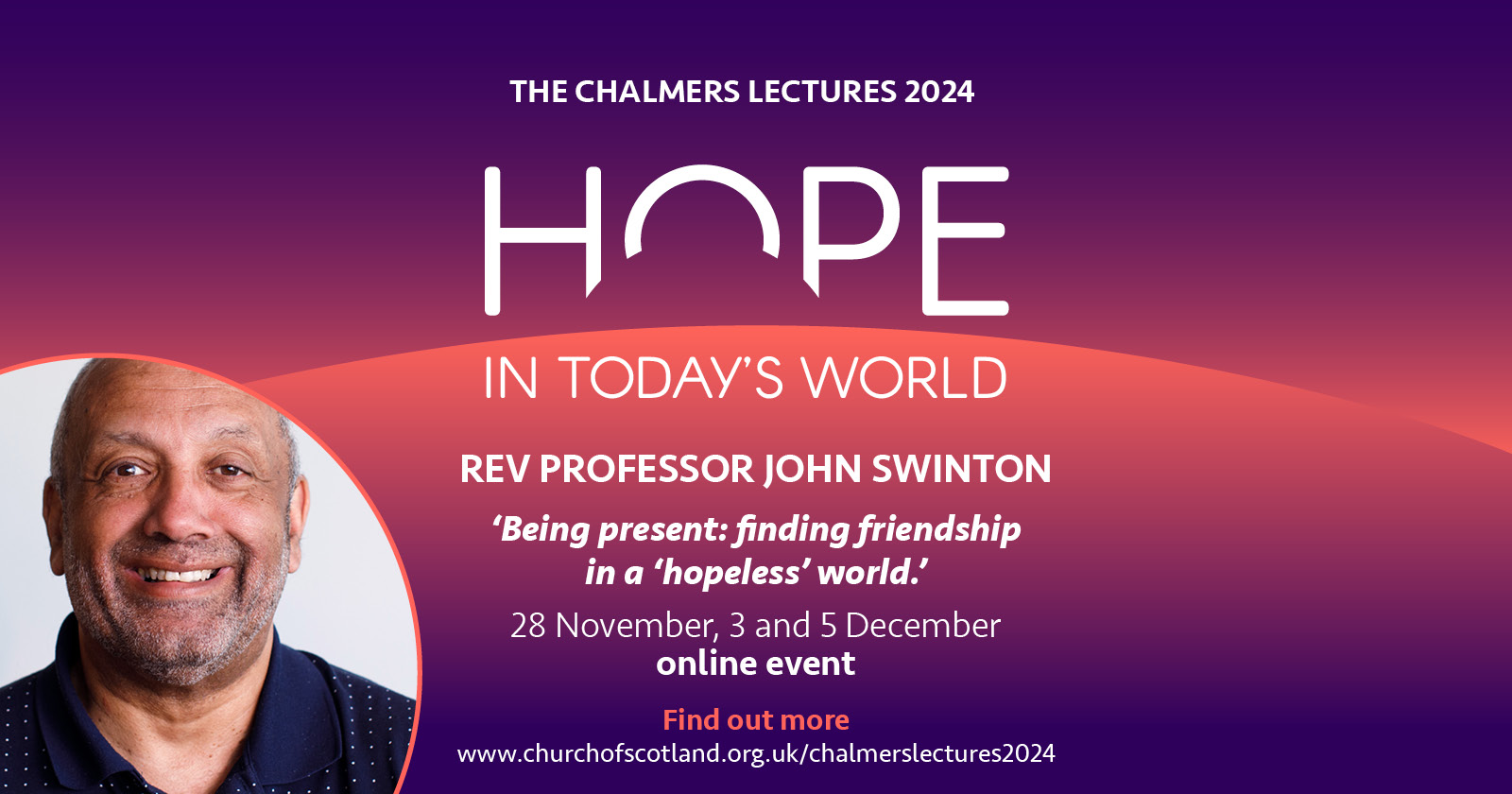 Chalmers Lectures 2024 The Church of Scotland