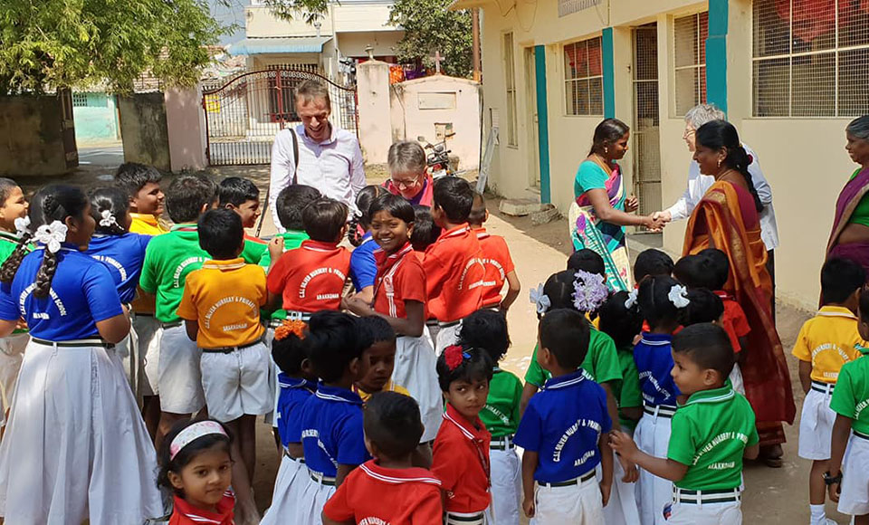 Rt Rev Susan Brown with Church of South India on a visit