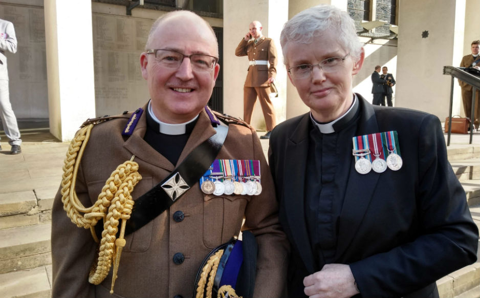Ven Clinton Langston, the newly appointed Chaplain General, and Rev Dr Marjory MacLean, Convener of the Chaplains to Her Majesty’s Forces Committee