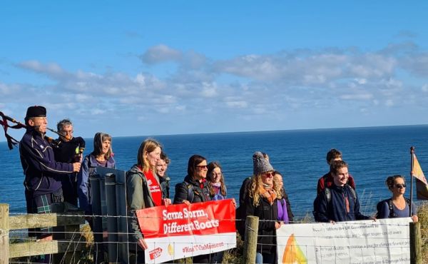 Walkers made up of the Young Christian Climate Network, the Church of Scotland and Christian Aid