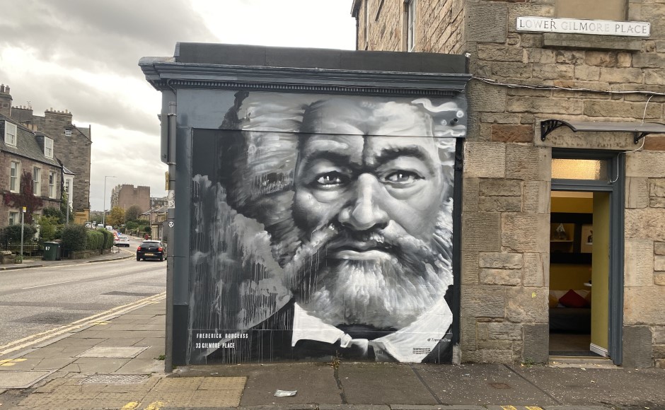 Frederick Douglass mural in Edinburgh