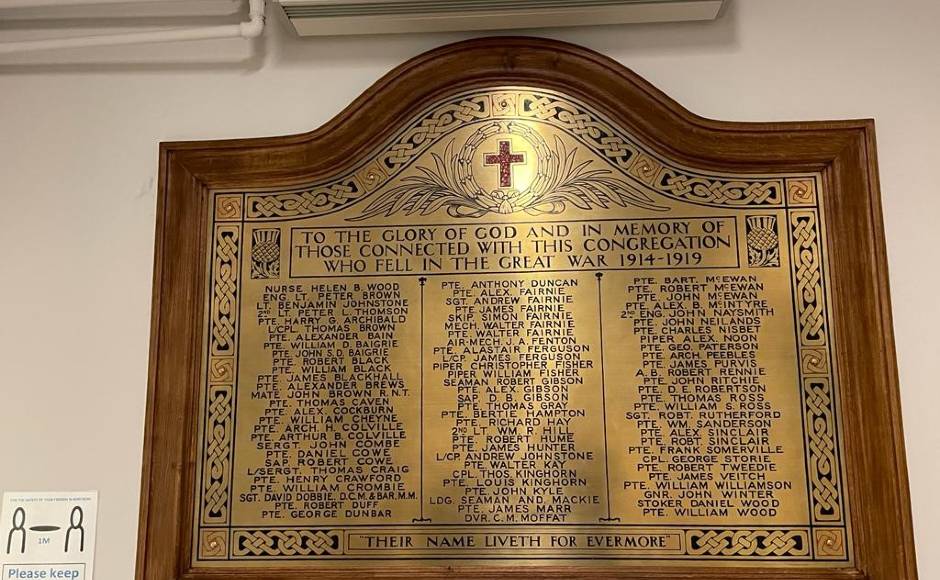 Northesk Parish Church War memorial 