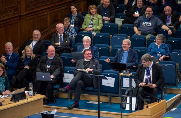 Former Moderators and other attendees seated in Assembly Hall