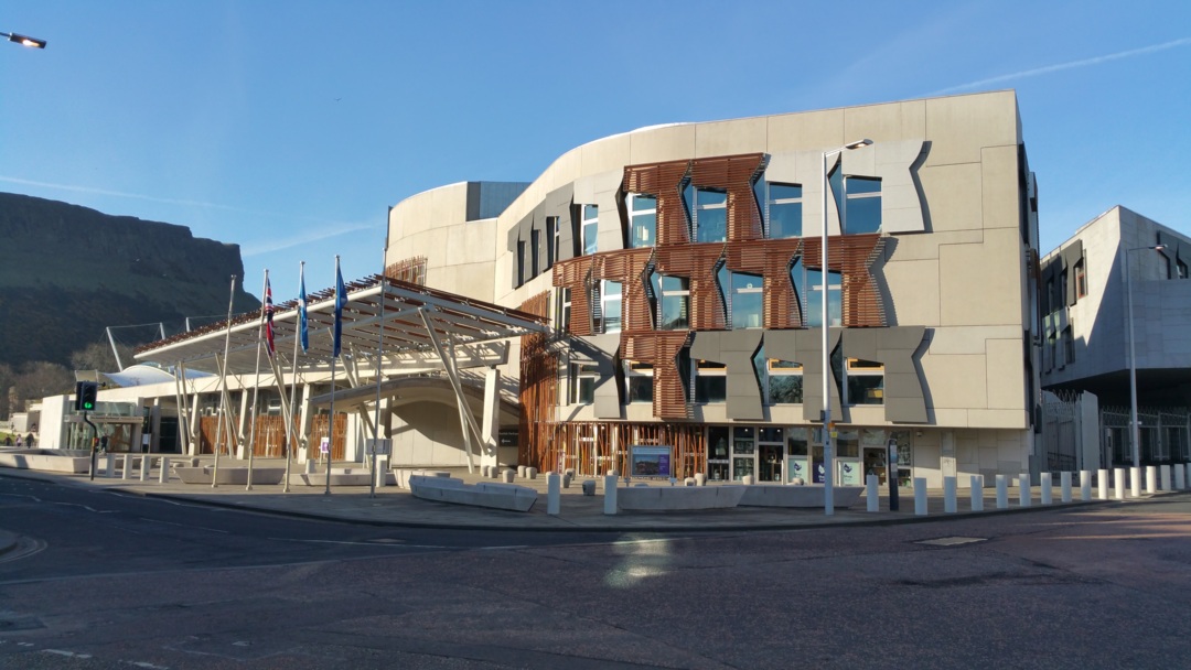 The Scottish Parliament building at Holyrood in Edinburgh where MSPs voted on the religious education bill