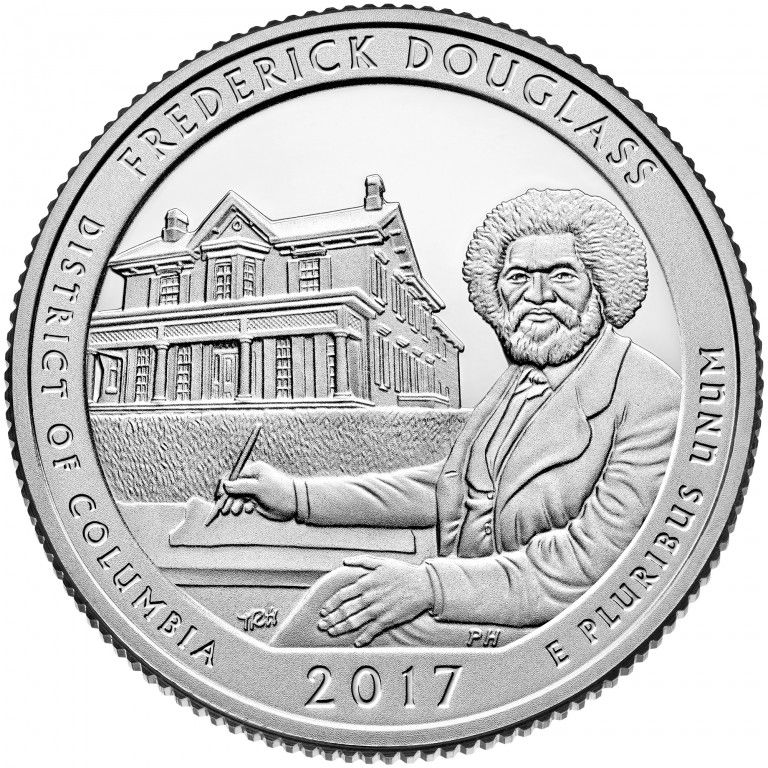 Commemorative quarter coin of Frederick Douglass