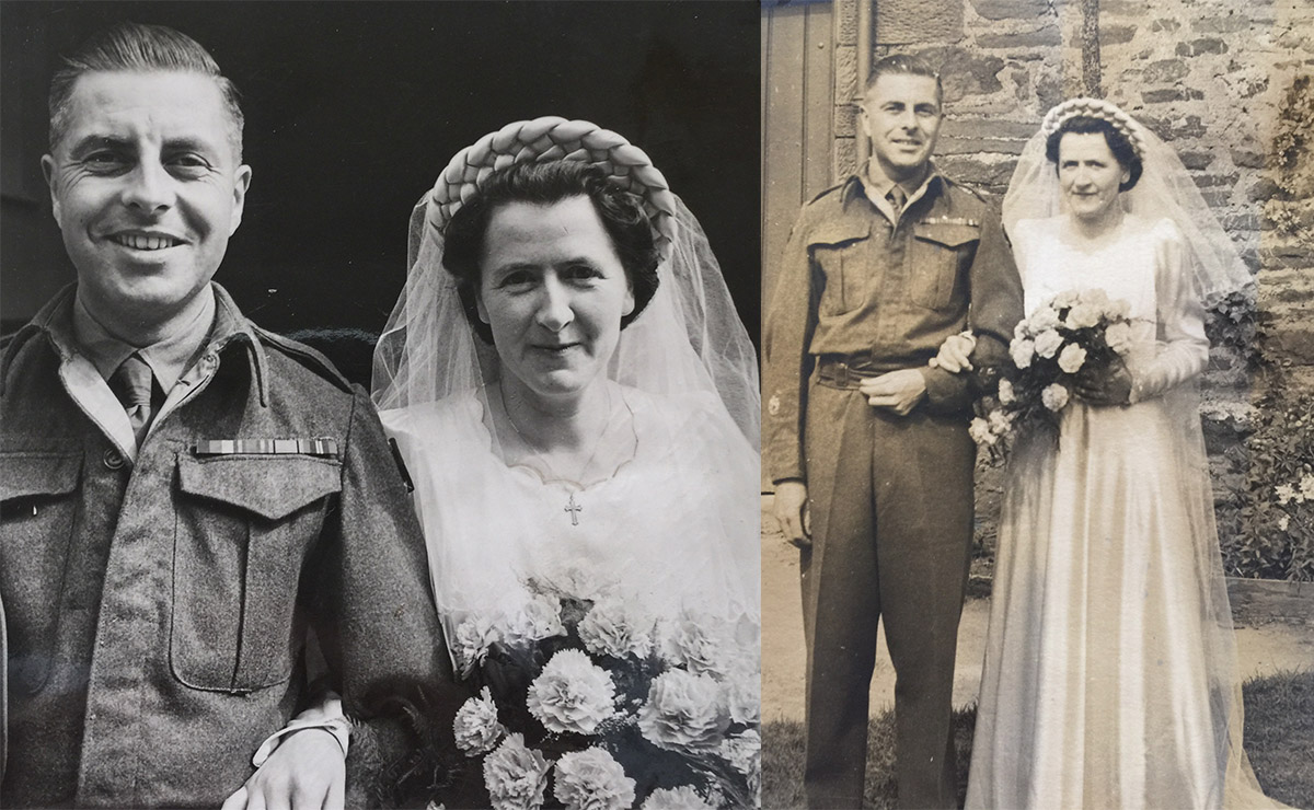 Sheila and her husband Albert on their wedding day