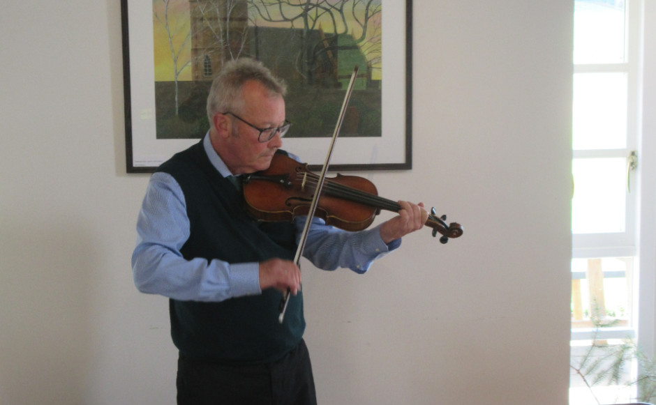 Pete Clark playing Archie Morrison's violin