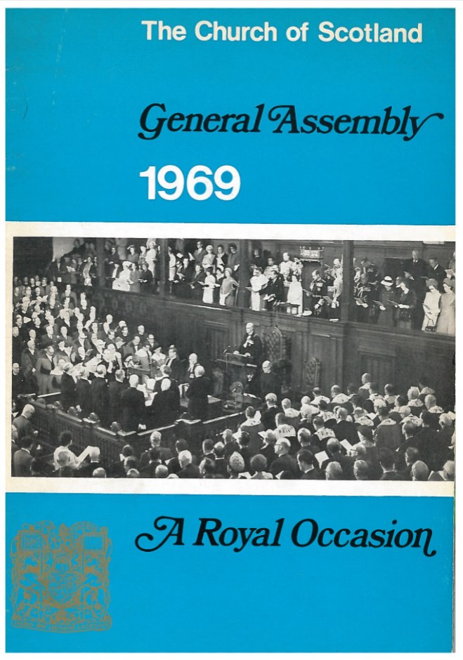 A commemorative booklet was published after the 1969 General Assembly featuring the speech of the Duke of Edinburgh 