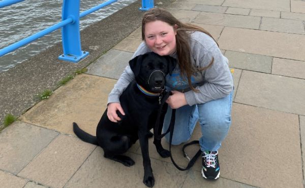 Church of Scotland elder Tara with her dog Kingsley.