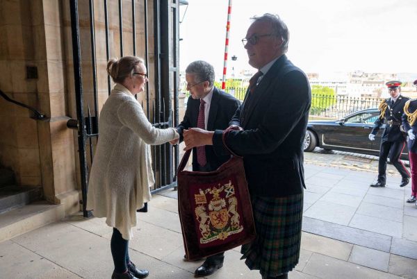 Lord High Commissioner greeted at the door