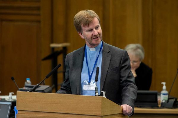 Alexander Horsburgh delivering the Ecumenical Relations Committee speech