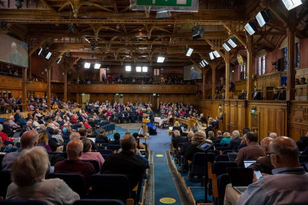 Assembly Hall during Dave Kendall's speech