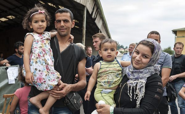 Refugee family