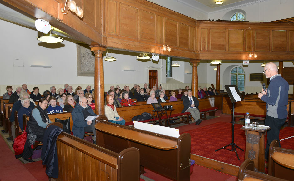 Local historian and author Bruce Manson delivered a fascinating talk on medieval Markinch and the history of pilgrimage in Fife.