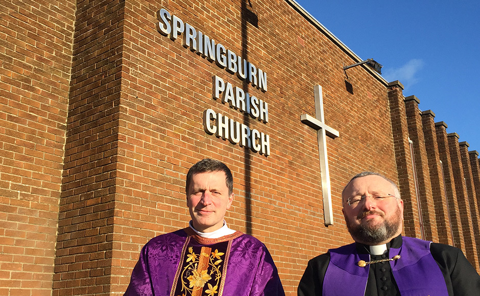 Father John McGrath and Rev Brian Casey