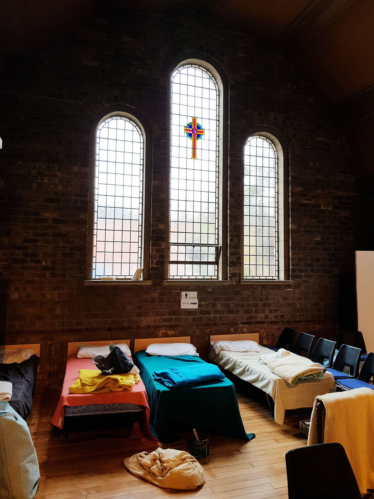 Female beds in the sanctuary