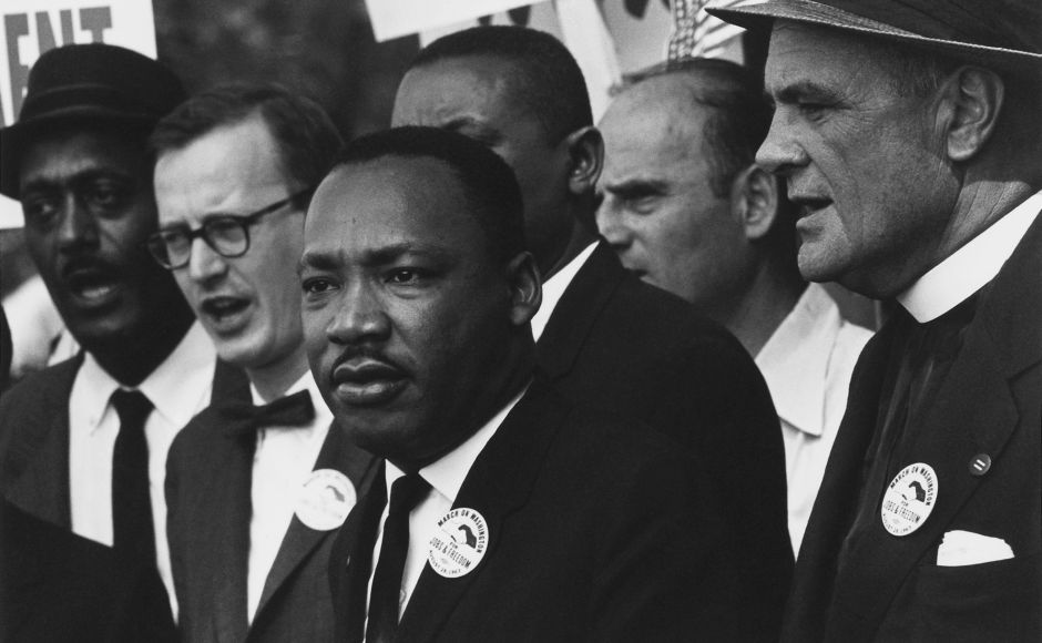 Civil Rights March on Washington, D.C. (Dr. Martin Luther King, Jr. and Mathew Ahmann in a crowd.