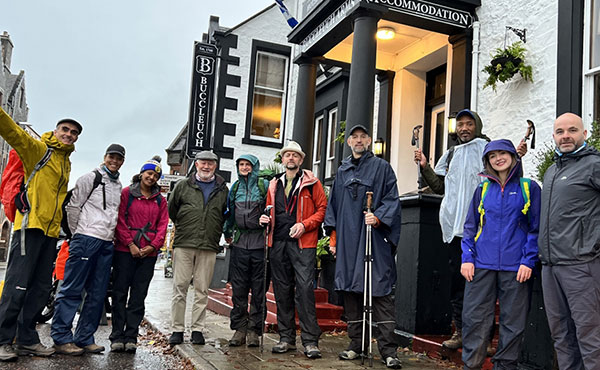 A group of walkers from Moffat taking part in last year's Walk2COP26.