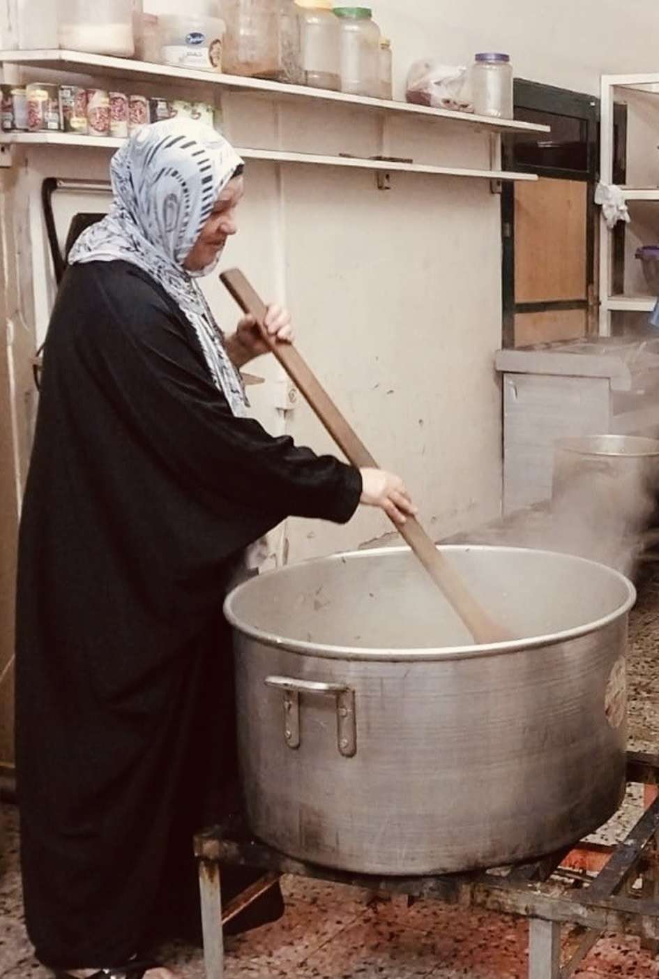 Palestinian Woman Cooking