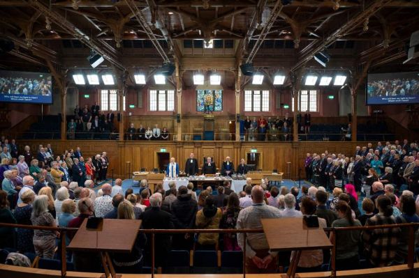 The General Assembly hall at the start of business