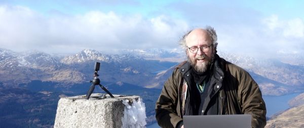 Rev David Coleman pictured at high altitude.