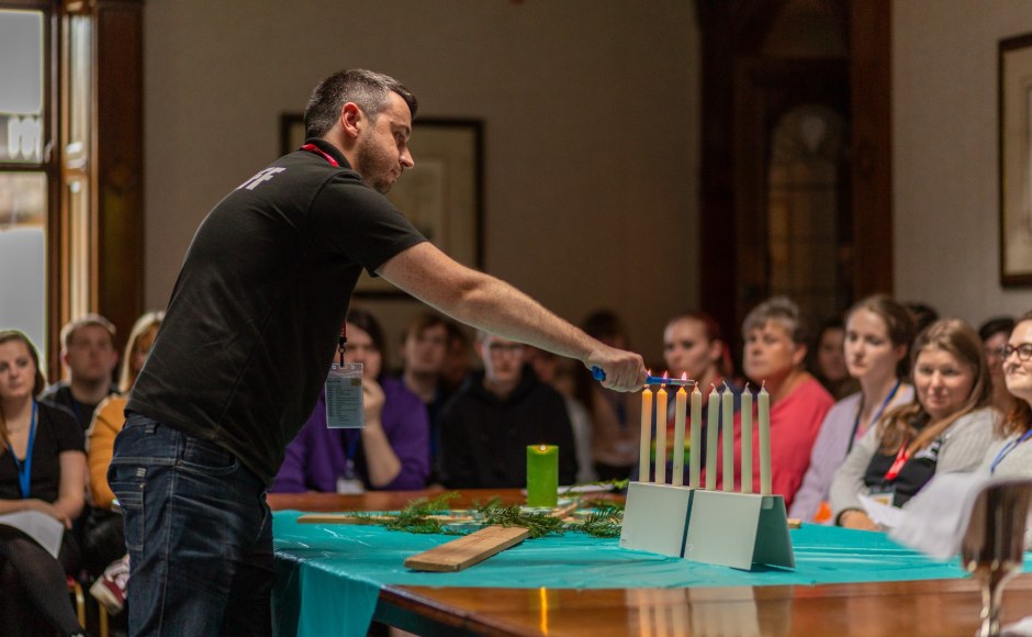 Youth worker Darren Philip at a church even before the pandemic